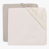 Jollein Stretchlakner 2-Pakk 40x80, Oatmeal/Sand