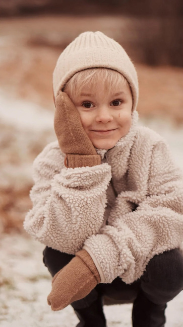 BabyMocs  Strikkede Votter, Caramel