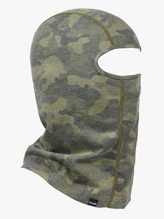 Kombi Merino Balaklava Jr, Khaki Liquid Camo
