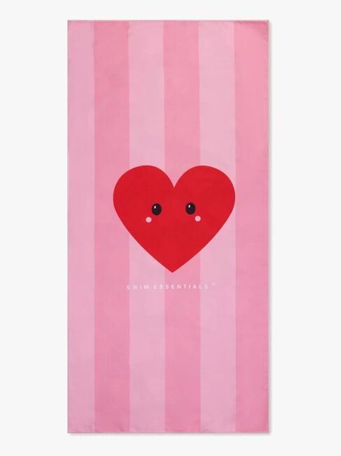 Swim Essentials Hearts Badehåndkle, Red
