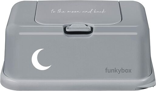 Funkybox Oppbevaringsboks Våtservietter Moon, Grå