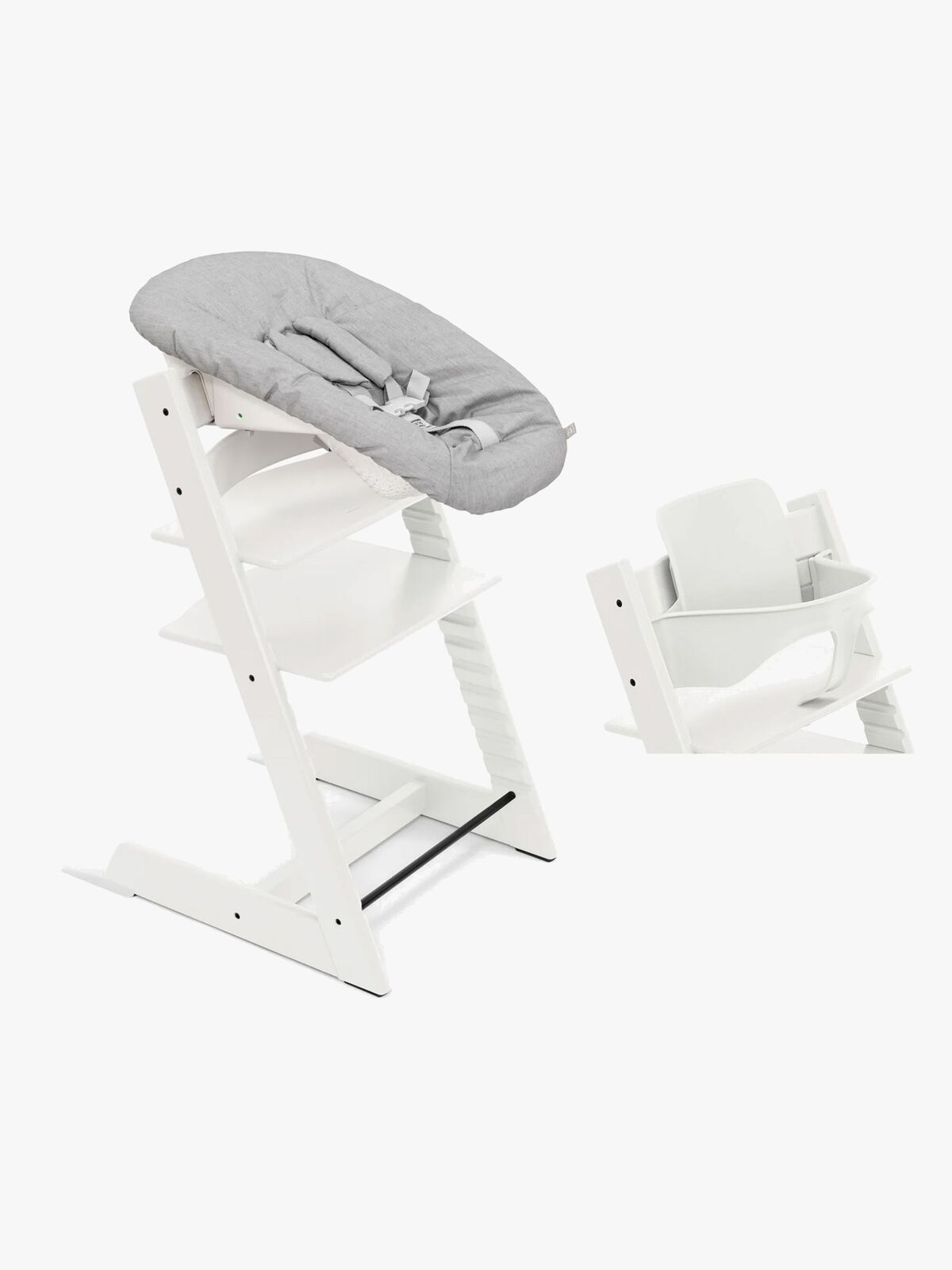 Stokke Tripp Trapp Matstol Bundle inkl. Newborn Set, White/Grey