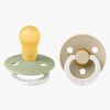 BIBS Colour Smokk 2-Pack Lateks Str 3 Rund, Sage GLOW/Vanilla GLOW