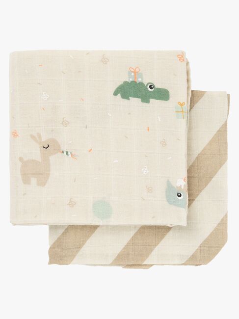 Done By Deer Celebration Musselinteppe 2-Pakk, Sand