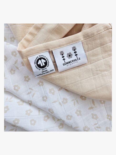 Summerville Organic Musselinteppe 2-Pakk, Petal/Sandshell