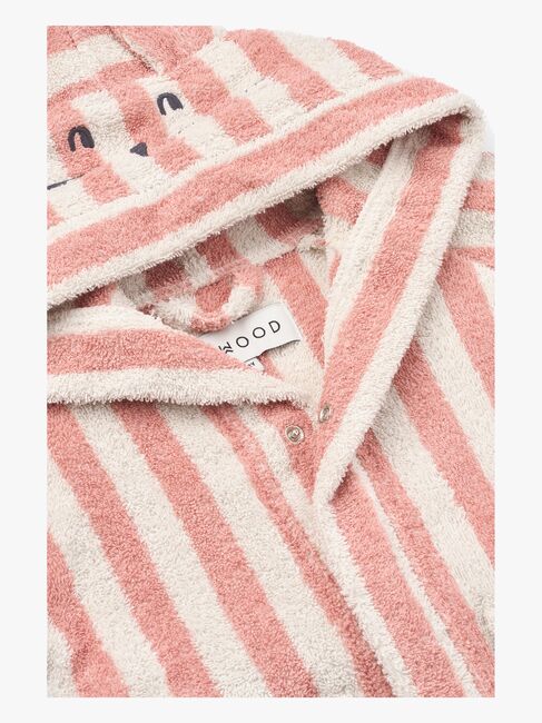 LIEWOOD Lily Badekåpe, Coral blush/Creme de la creme stripe