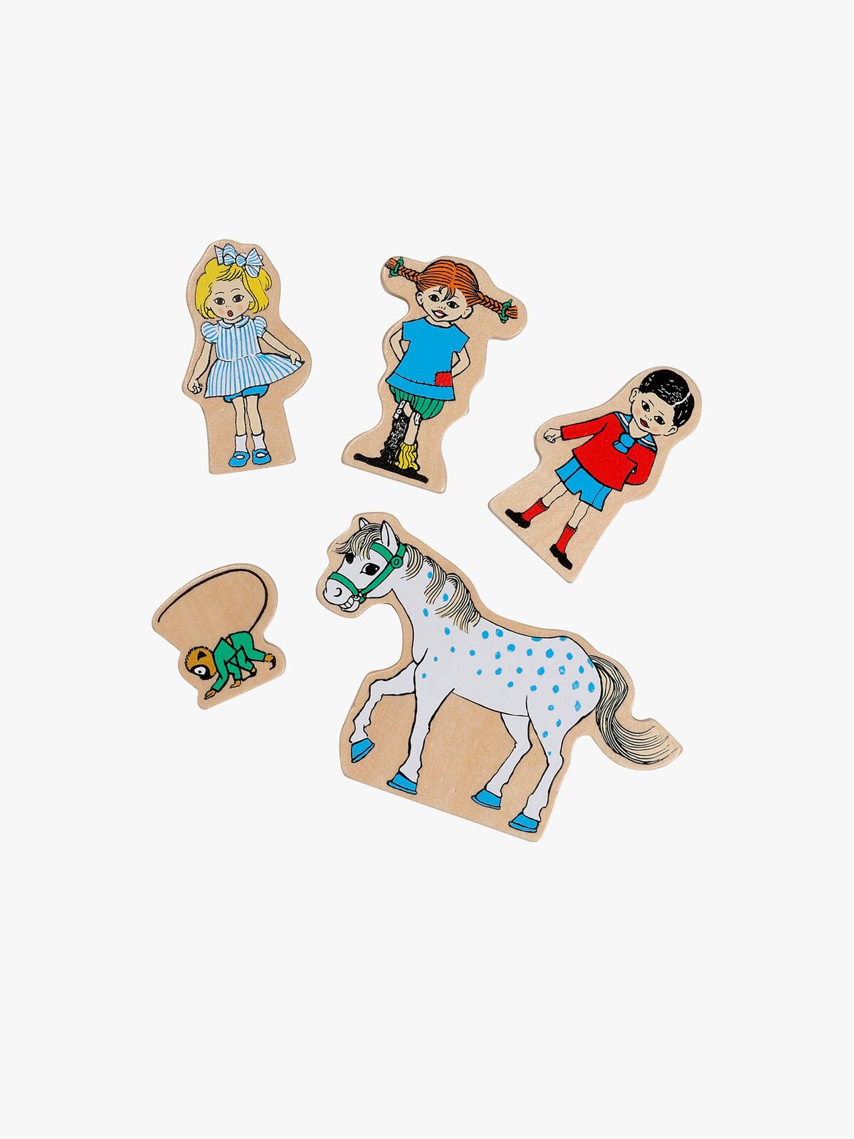 Pippi Langstrømpe Trefigurer 5-pakning