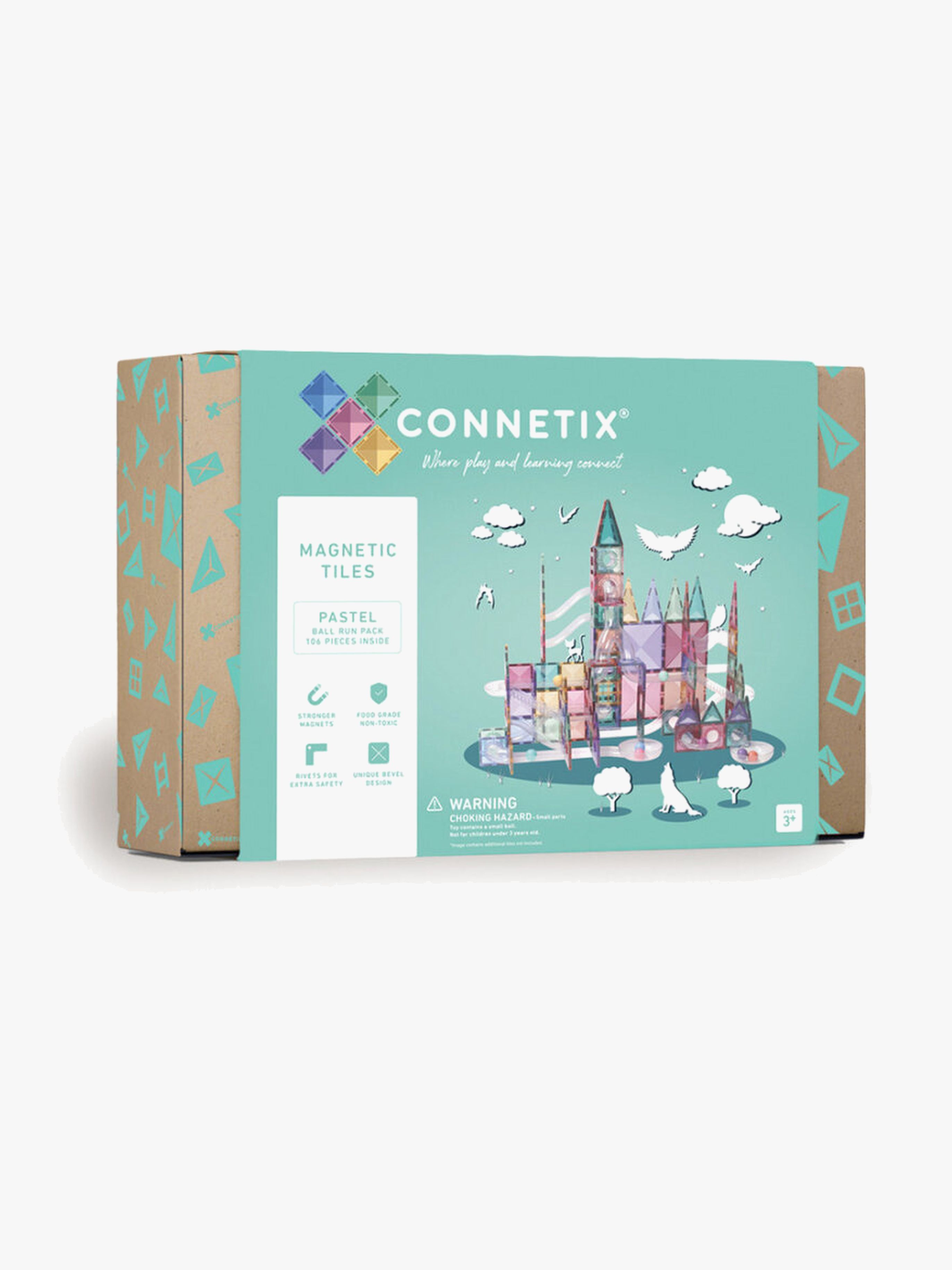 Connetix Magnetiske Byggeklosser Pastel Ball Run Pack 106 Deler - Magnetleker - Plast