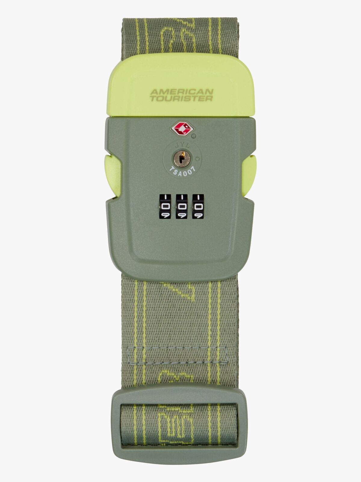 American Tourister TSA Bagasjestropp, Olive/Lime