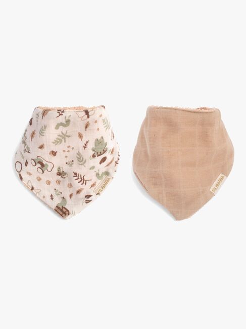 FILIBABBA Bandana Tøysmekker 2-Pakk, Little Wonders/Warm Grey