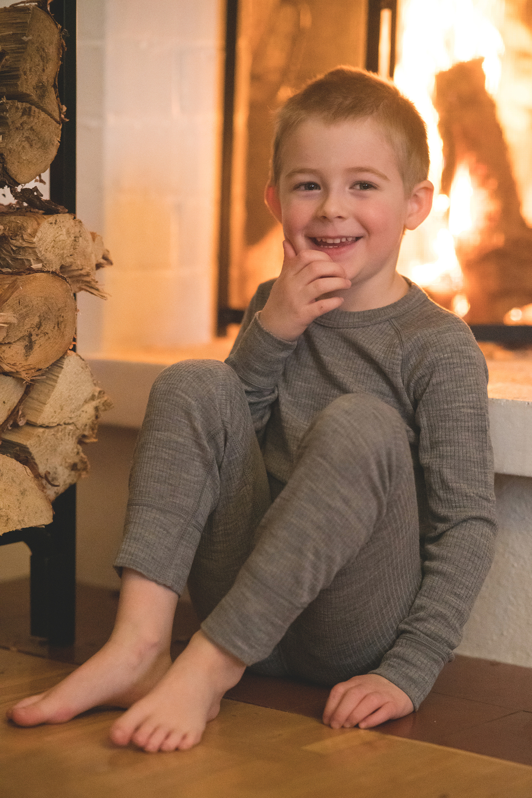 Lindberg Rib Merino Superundertøy Merinoull, Grey Melange