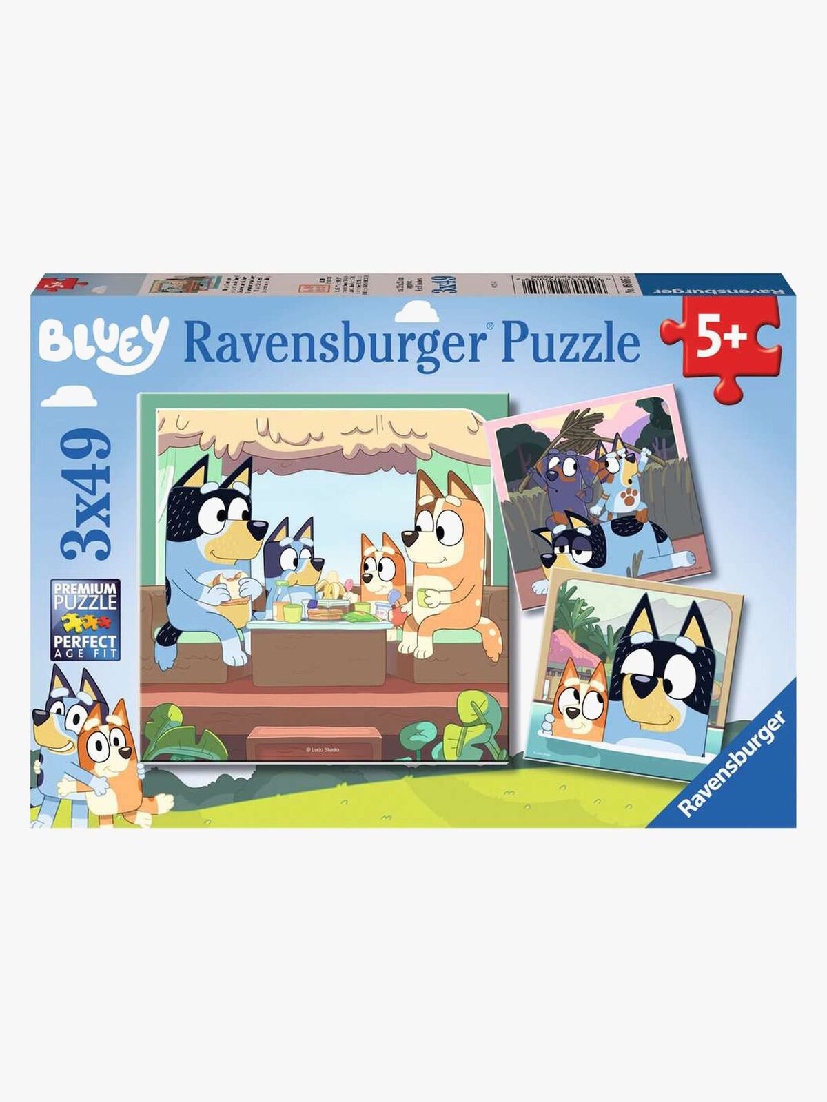 Ravensburger Puslespill Bluey 3x49 Brikker
