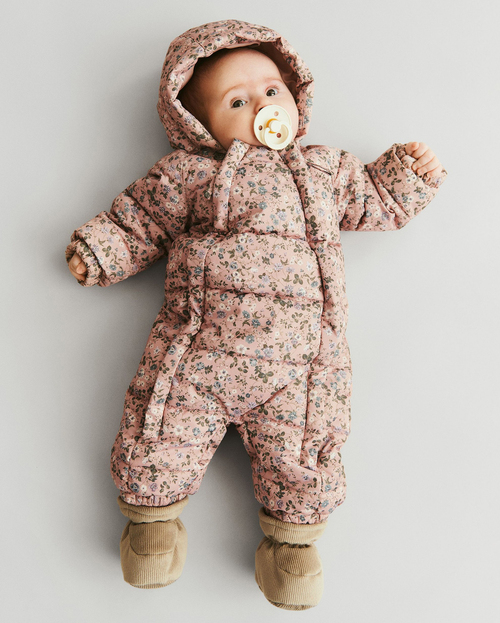 Wheat Edem Babydress, Rose Powder Flowers