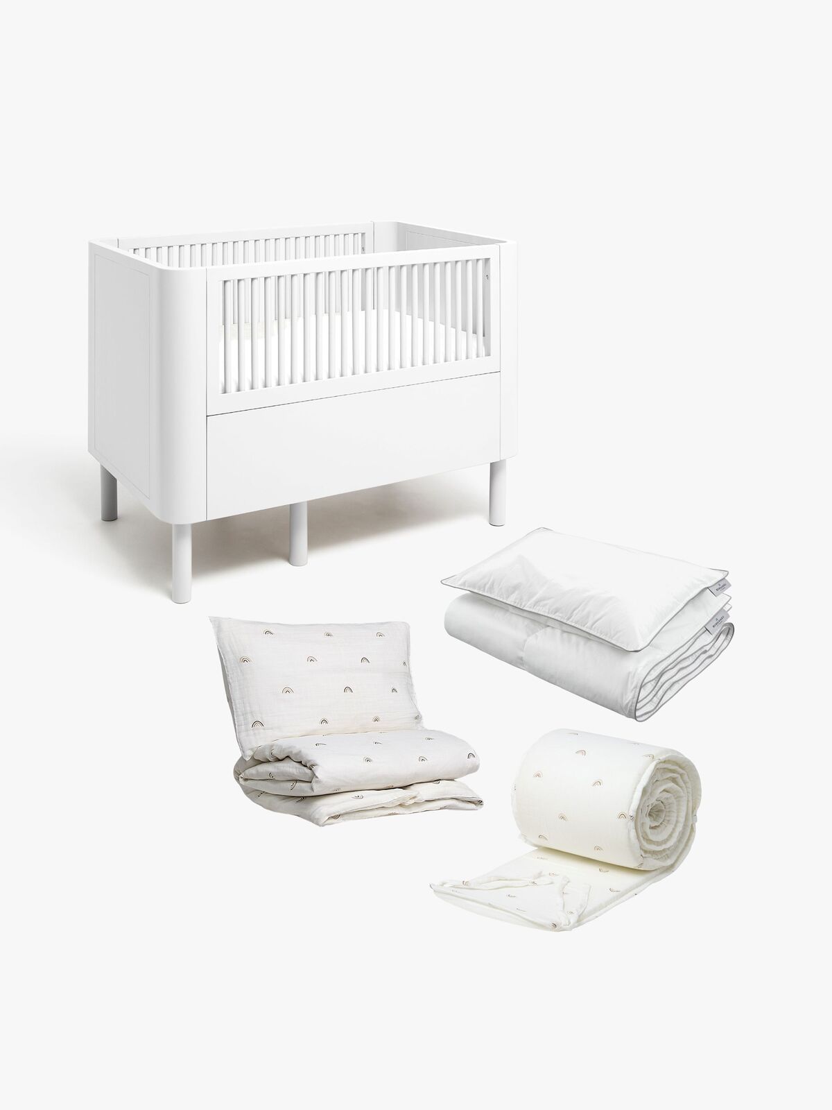 Alice & Fox June Vokseseng inkl. Sengesett AVIVA 100x130, Dream White