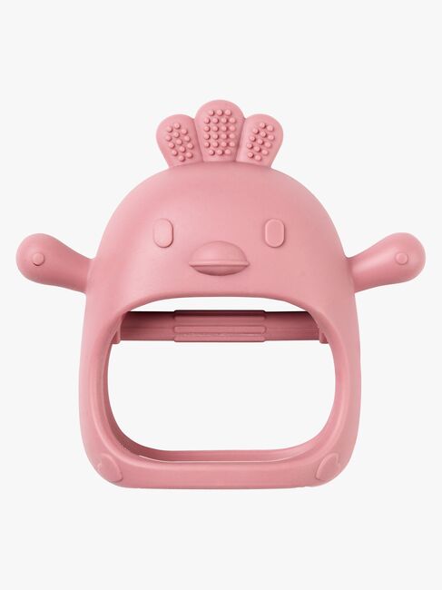 Nattou Soft Silicone Hanske Biteleke, Old Pink