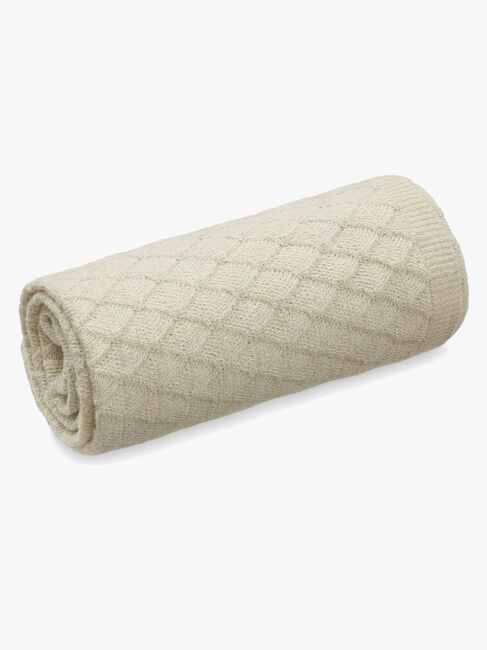 CamCamCopenhagen Alpaca Knit Throw Teppe, Natural