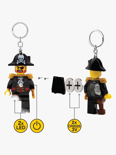 LEGO® Ikonisk Kaptein Brickbeard Nøkkelring med LED-lys