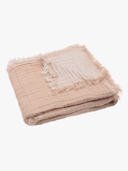 Jollein Musselinteppe Fringe, Moonstone/Ivory