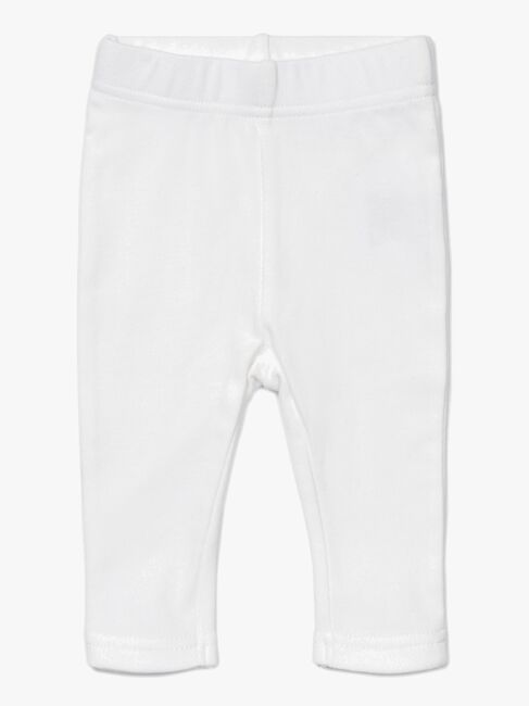 Tiny Treasure Lexi Leggings 2-Pack, White/Flamingo