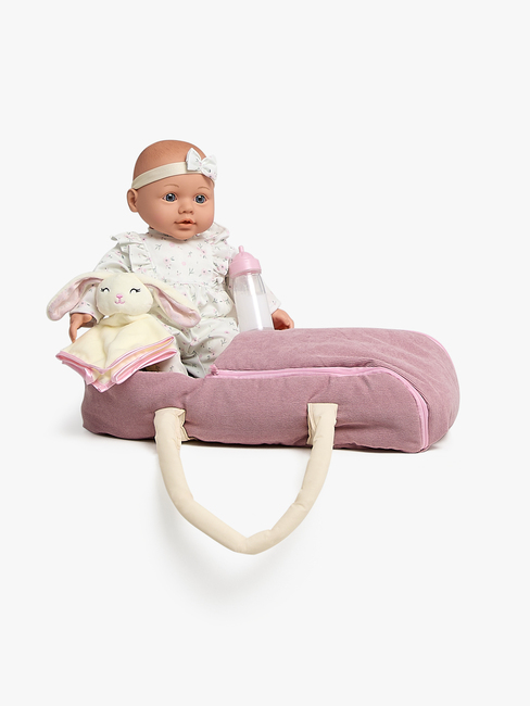 Cloudberry Castle Dukke med Bærekurv 40 cm, Rosa