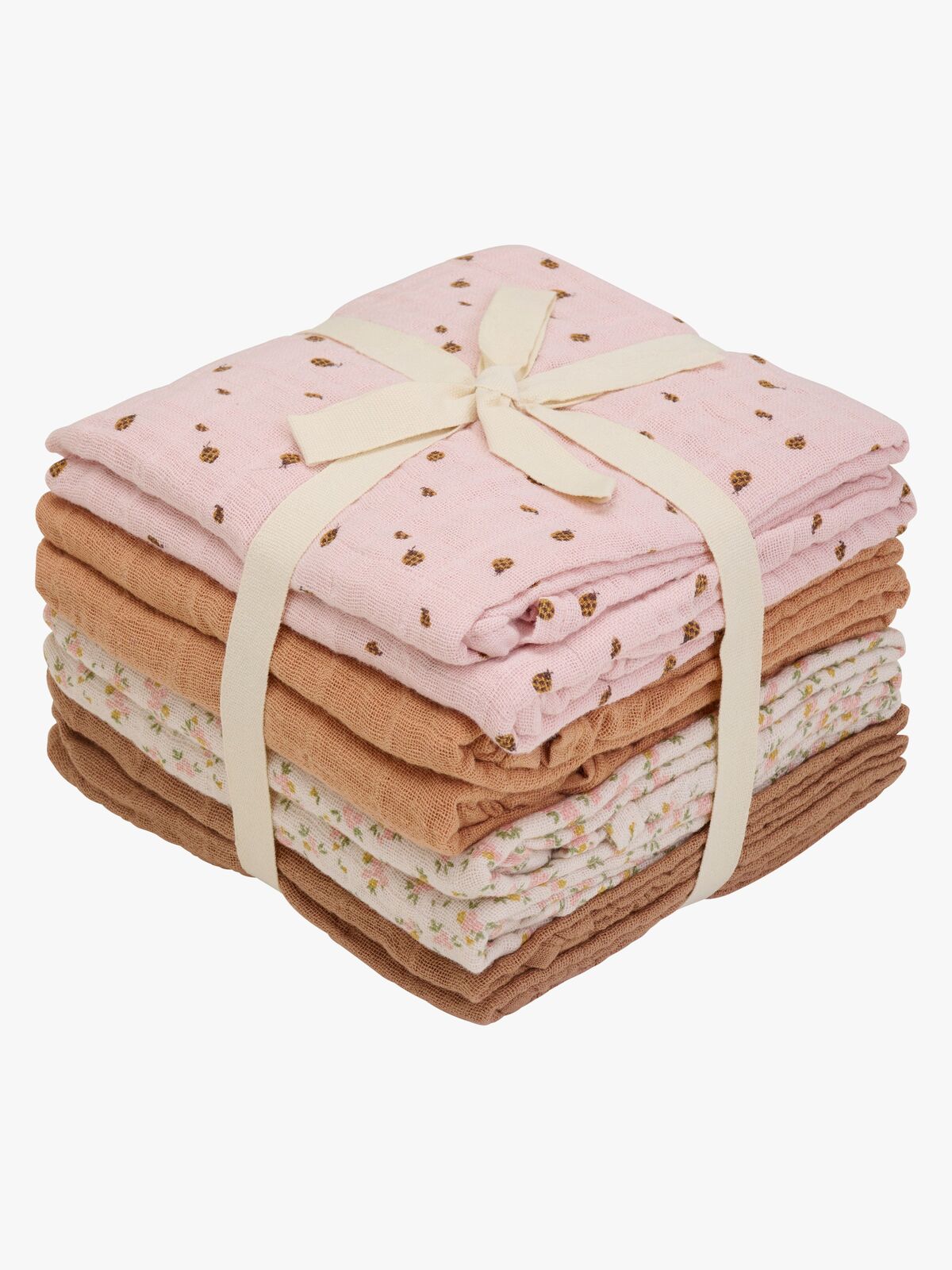 Pippi Musselinteppe 8-Pakk, Sepia Rose