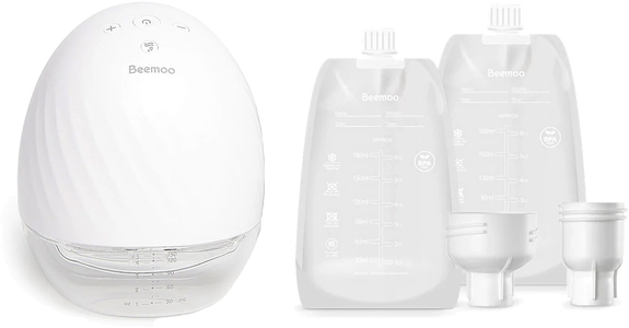 Beemoo Care Wearable Elektrisk Brystpumpe Singel inkl. Brystmelkposer 180 ml 2-pack