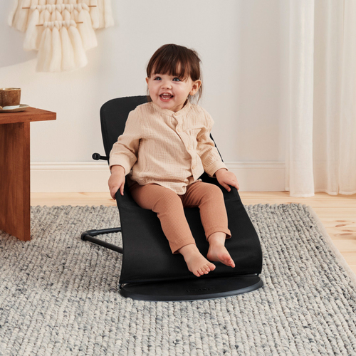 BabyBjörn Balance Soft Vippestol Vevet, Svart/Mørkegrå