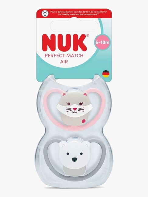 NUK Perfect Match Air Smokk 2-Pakk Str 2, Cat/Polarbear