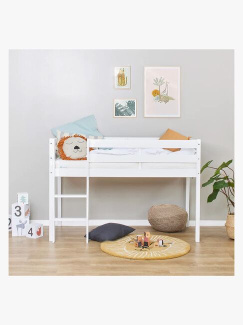 Hoppekids ECO Comfort  Halvhøy Loftseng 70x160, Hvit