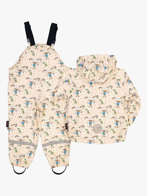 Geggamoja Fôret Regnsett Pippi Langstrømpe, Beige