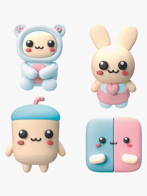 Just Dough Lufttørkende Leire Bjørn 57 g, 6-Pakk