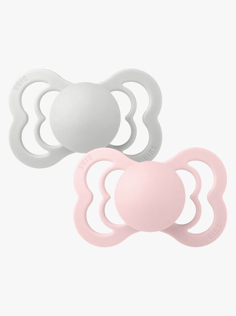 BIBS Supreme Smokk 2-pack Silikon Str 2, Haze/Blossom