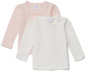 Luca & Lola Sicily Langermet T-Skjorte 2-pack, Pink/White 
