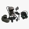 Beemoo Pro Twist Duovogn inkl. Cybex Aton B2 Babybilstol & Base, Mocha Grey/Black