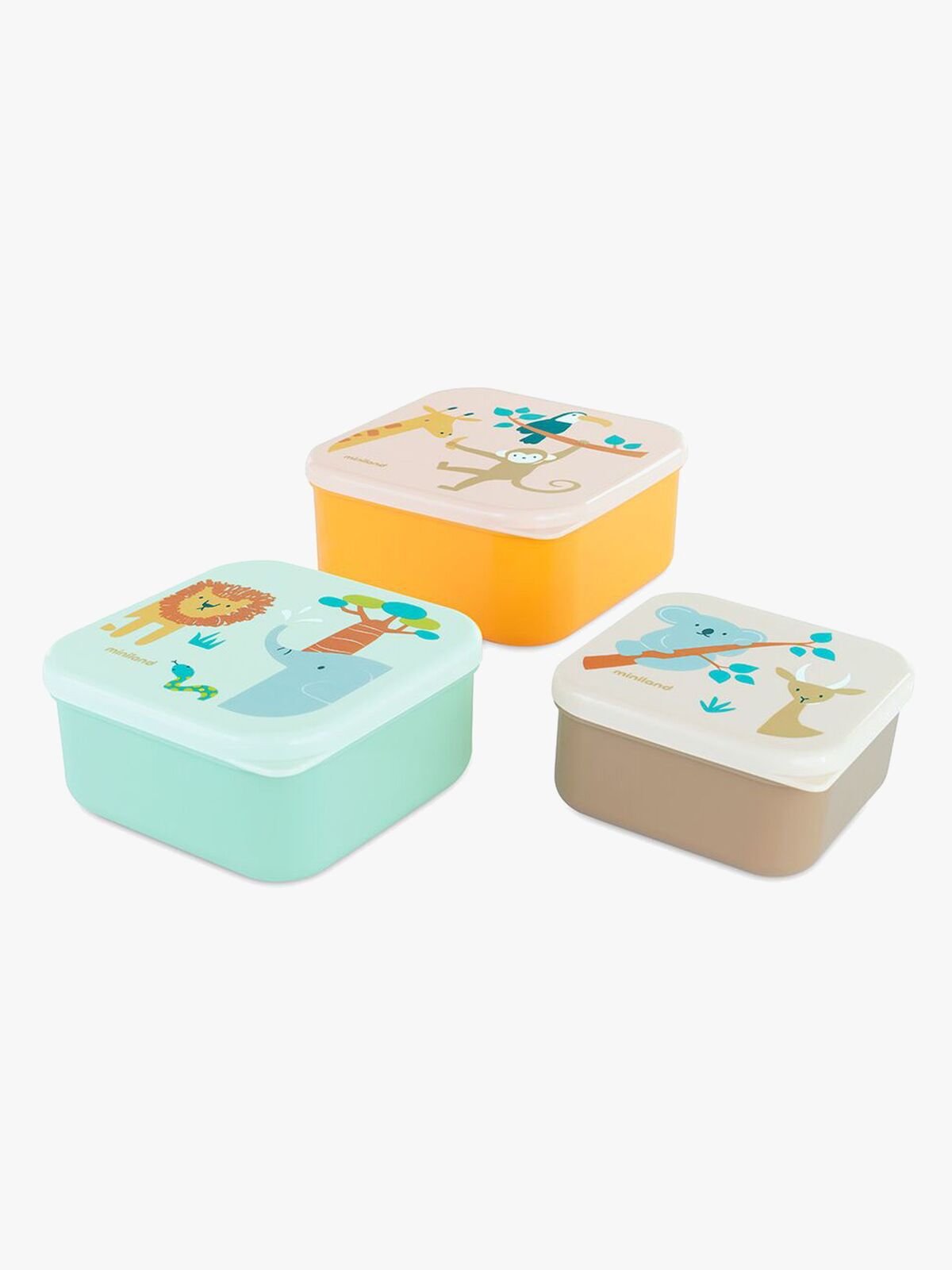 Miniland Snackboks 3-pakk, Jungle