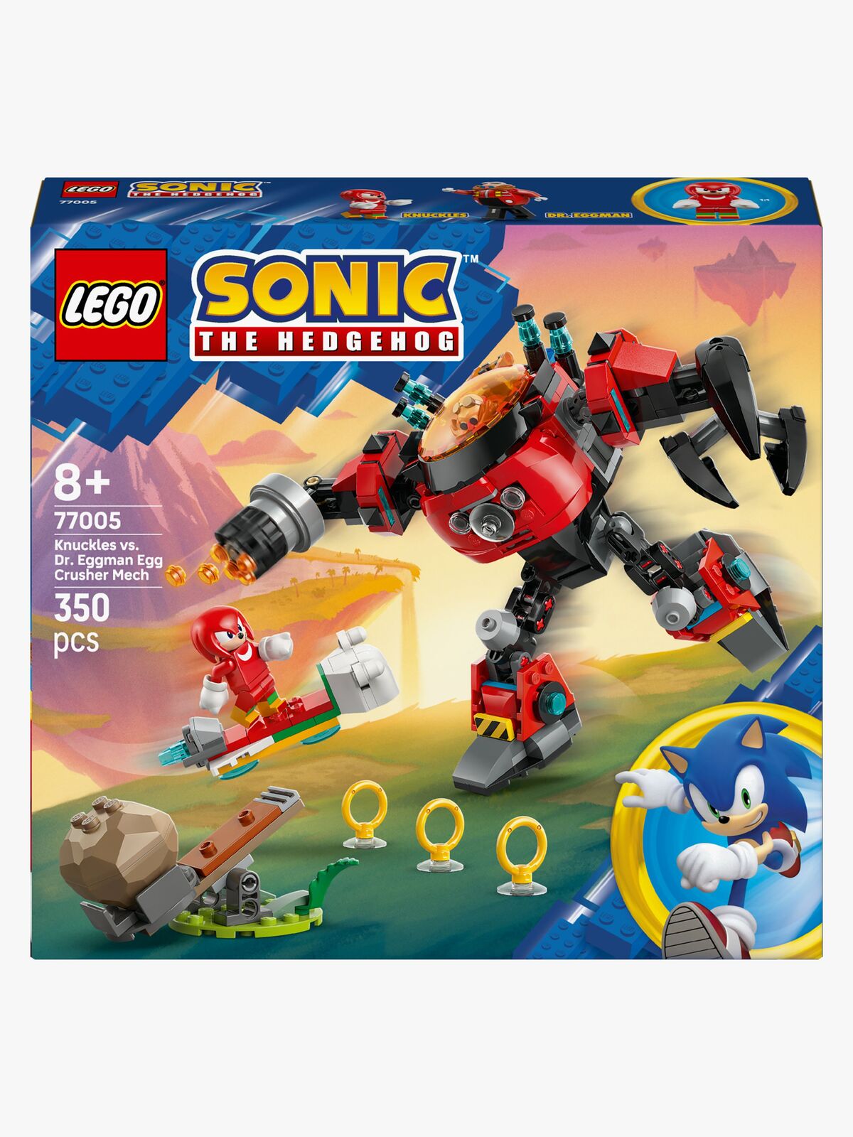 LEGO Sonic 77005 Knuckles mot Dr. Eggmans Egg Crusher-robot