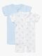 Tiny Treasure Summer Jumpsuit 2-Pack, White/Palm