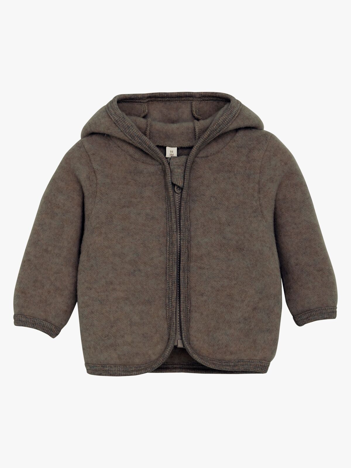 Huttelihut Ullfleecejakke Merinoull, Brown Melange