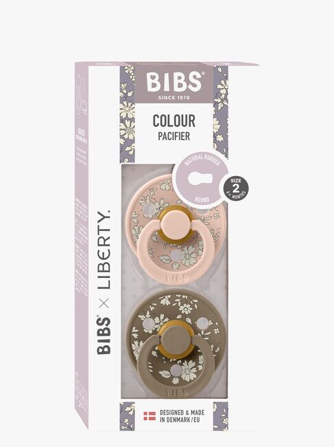 BIBS x Liberty Colour Smokk 2-Pack Lateks Str 2 Rund, Capel/Blush Mix