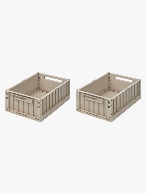 LIEWOOD Weston Oppbevaringskasser 2-Pack Medium, Sandy