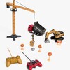 Alex's Garage Lekesett med Radiostyrt Gravemaskin, Lastebil og Manuell Løftekran 42 cm