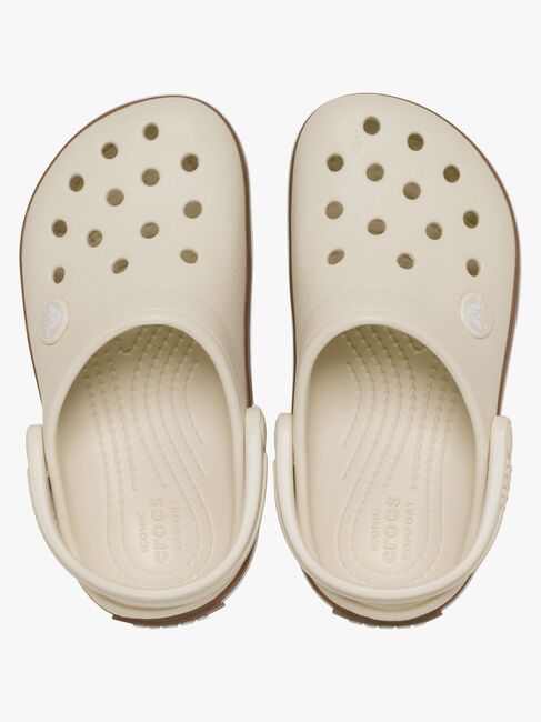 Crocs Crocband Gum Kids Tøfler, Summit White
