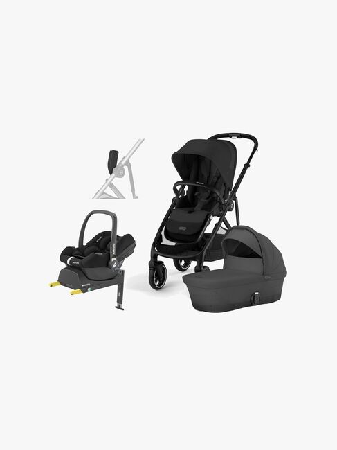 Cybex GAZELLE S Duovogn inkl. Maxi-Cosi CabrioFix & Base, Moon Black/Black