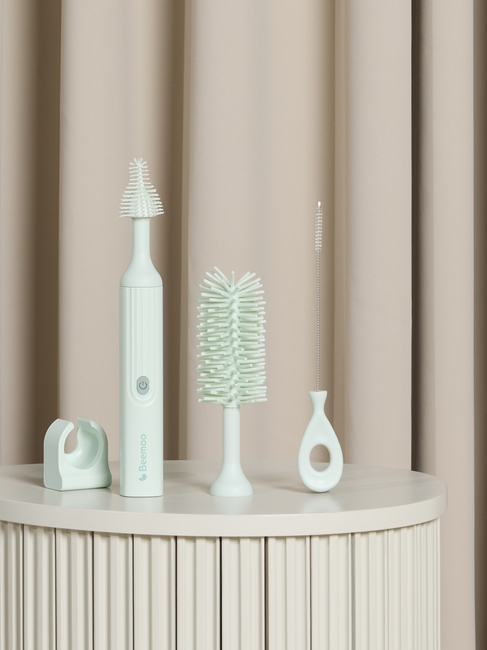 Beemoo CARE Elektrisk Flaskebørste til Tåteflaske, Soft Green