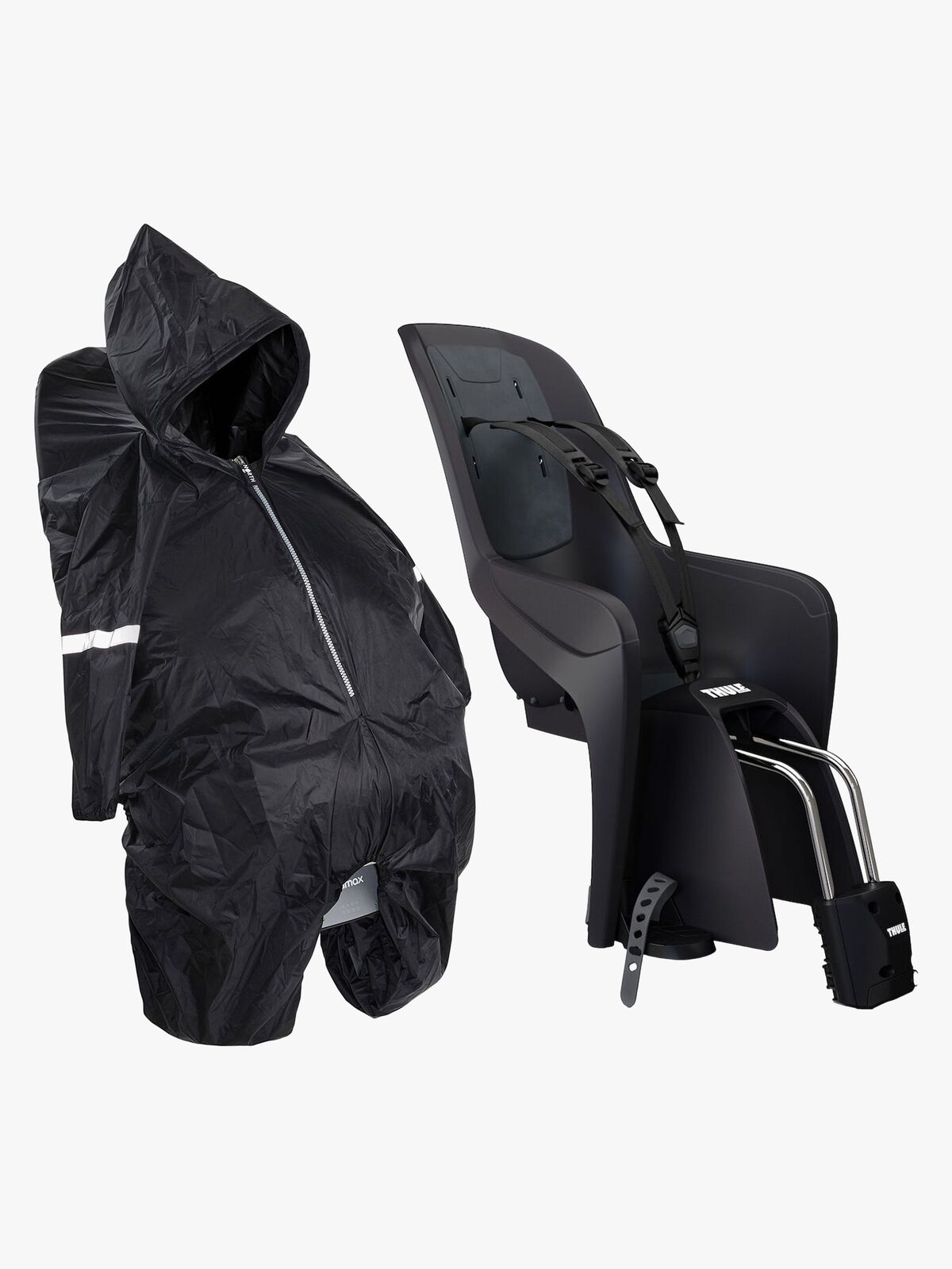 Thule Ride Along Lite 2 Frame Mount Sykkelsete Inkl. Regntrekk, Dark Grey