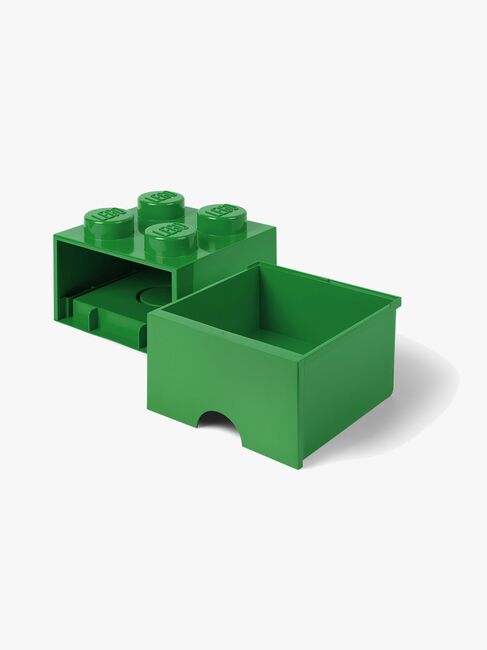 LEGO Oppbevaringsboks med Skuff 4, Grønn