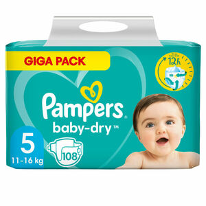 Pampers Baby Dry S5 11-16Kg Bleie 108-pakning