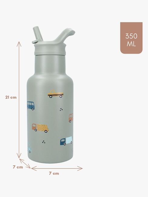 Kidzroom Stainless Steel Vannflaske 350 ml Sweet Cuddles, Grønn