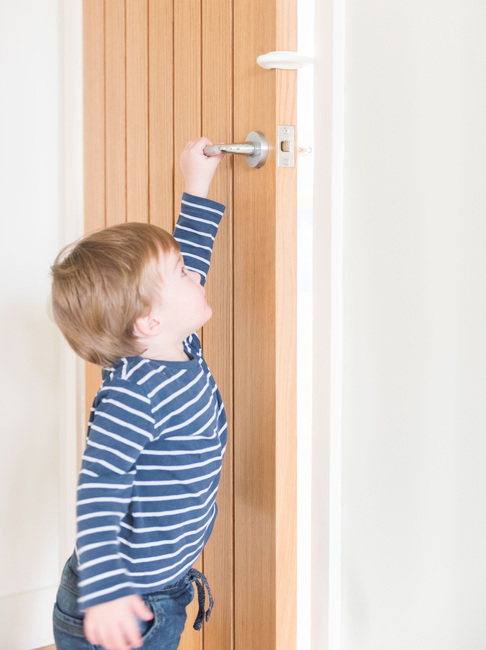 Safe & Care Dørstopper med Lagringsplass, Hvit