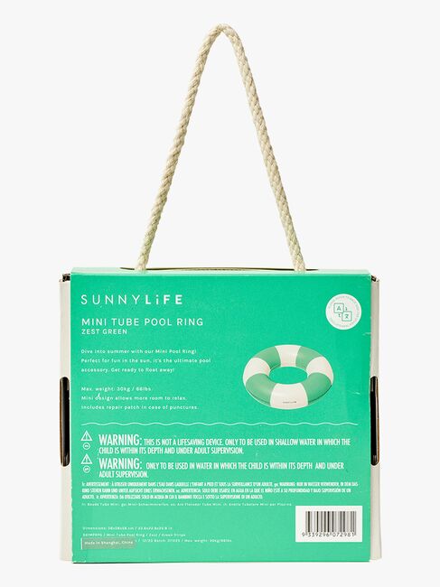 SUNNYLiFE Mini Badering, Pool Party Green Stripe